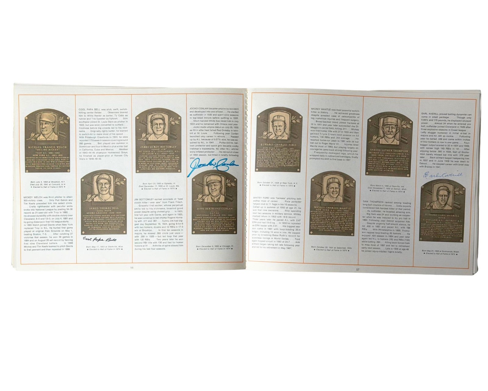 Baseball HOF Multi Signed Program: Satchel Paige, Grimes, Musial & 20 More! JSA