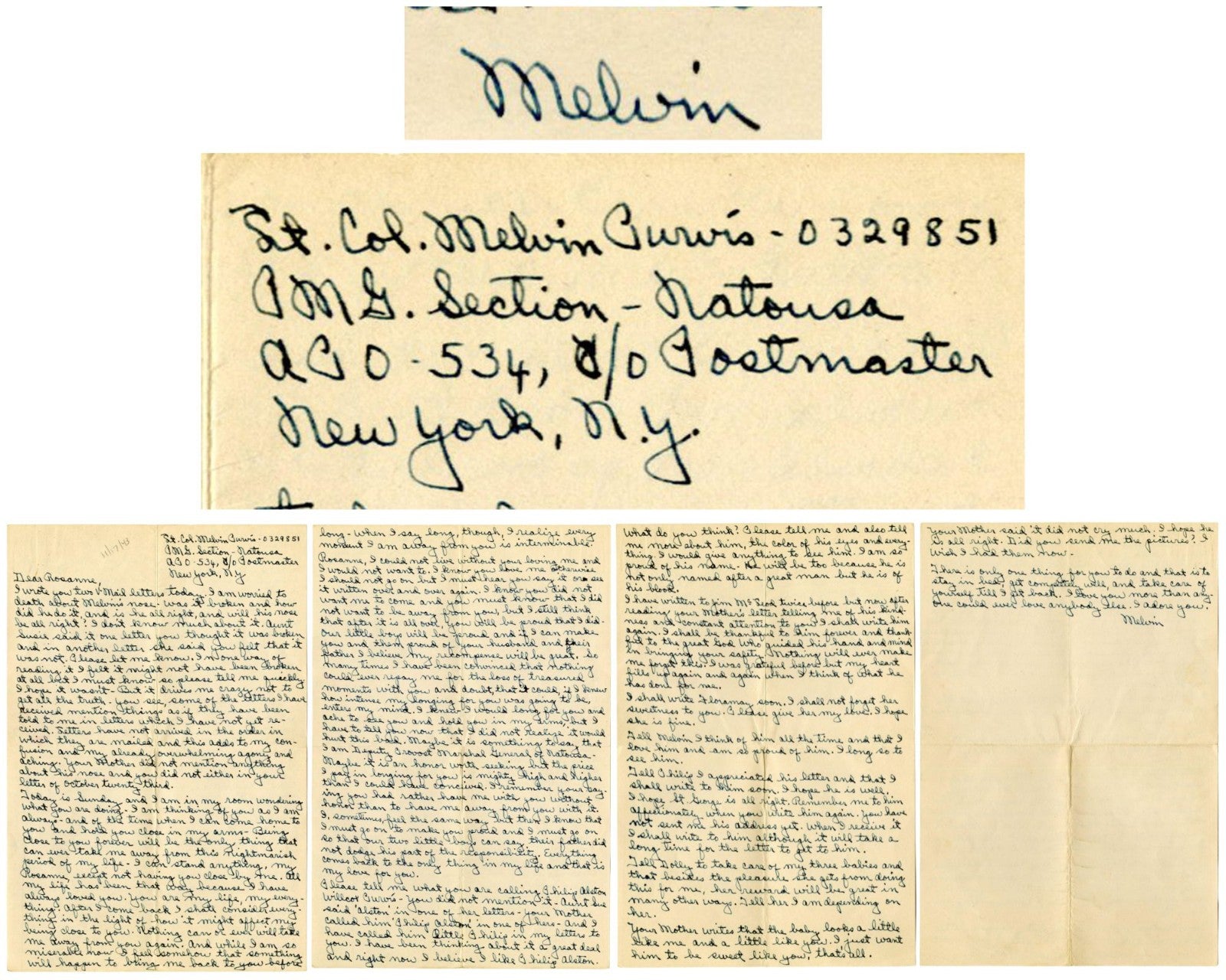 Melvin Purvis Twice Signed 4 Pg. Letter PSA Auto - He Captured John Dillinger!