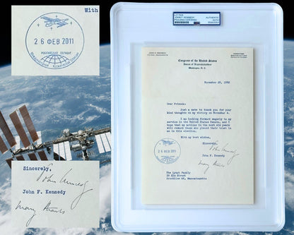 President John F. Kennedy Signed Letter Flown to Intl. Space Station! PSA Auto