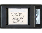 Four Presidents Reagan, Carter, Bush, Ford Signed Cut PSA Auto - Unique!