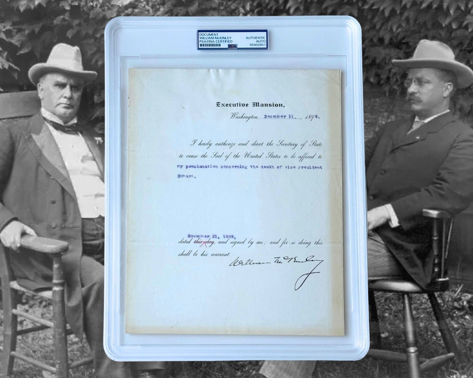 President William McKinley Announces Death of VP - The Rise of T. Roosevelt! PSA