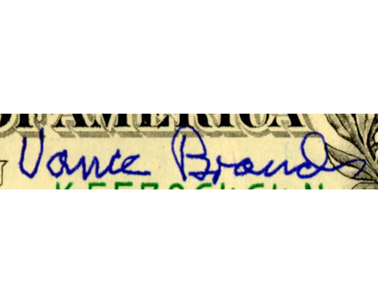 Apollo-Soyuz Astronaut Vance Brand Signed Currency $1 Dollar Bill PSA Auto