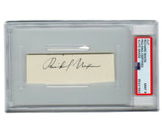 President Richard Nixon Bold Signed Cut Autograph PSA Mint 9 Auto