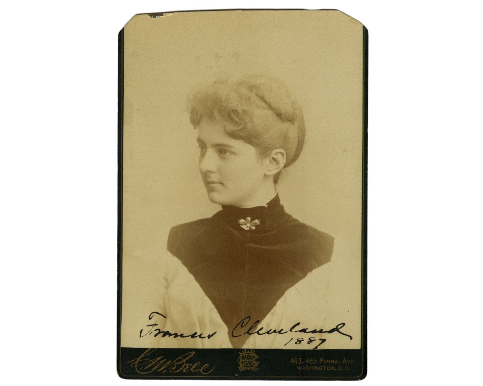 First Lady Frances Cleveland Signed & Dated Cabinet Card PSA Auto