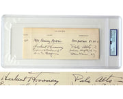 President Herbert Hoover Signed Guest Registrar Inscribed "Palo Alto" PSA Auto