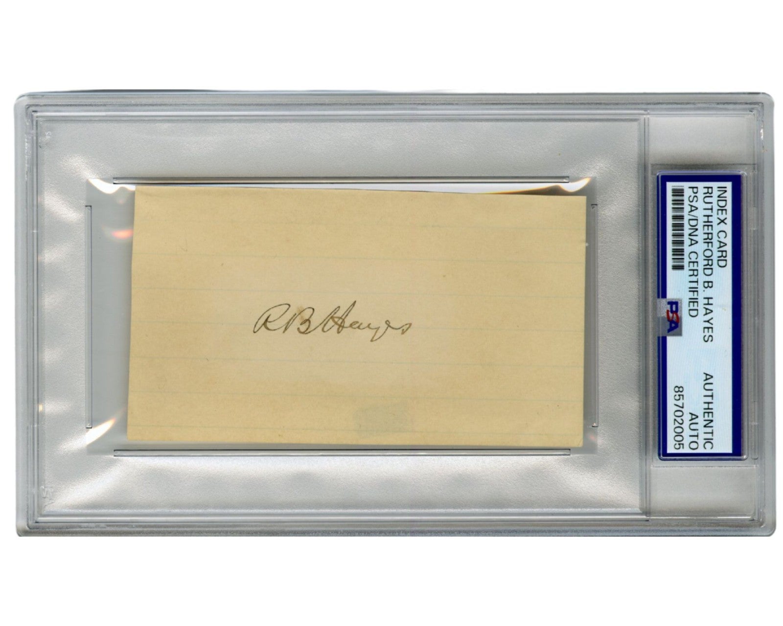 President Rutherford B. Hayes Signed Index Card PSA Auto