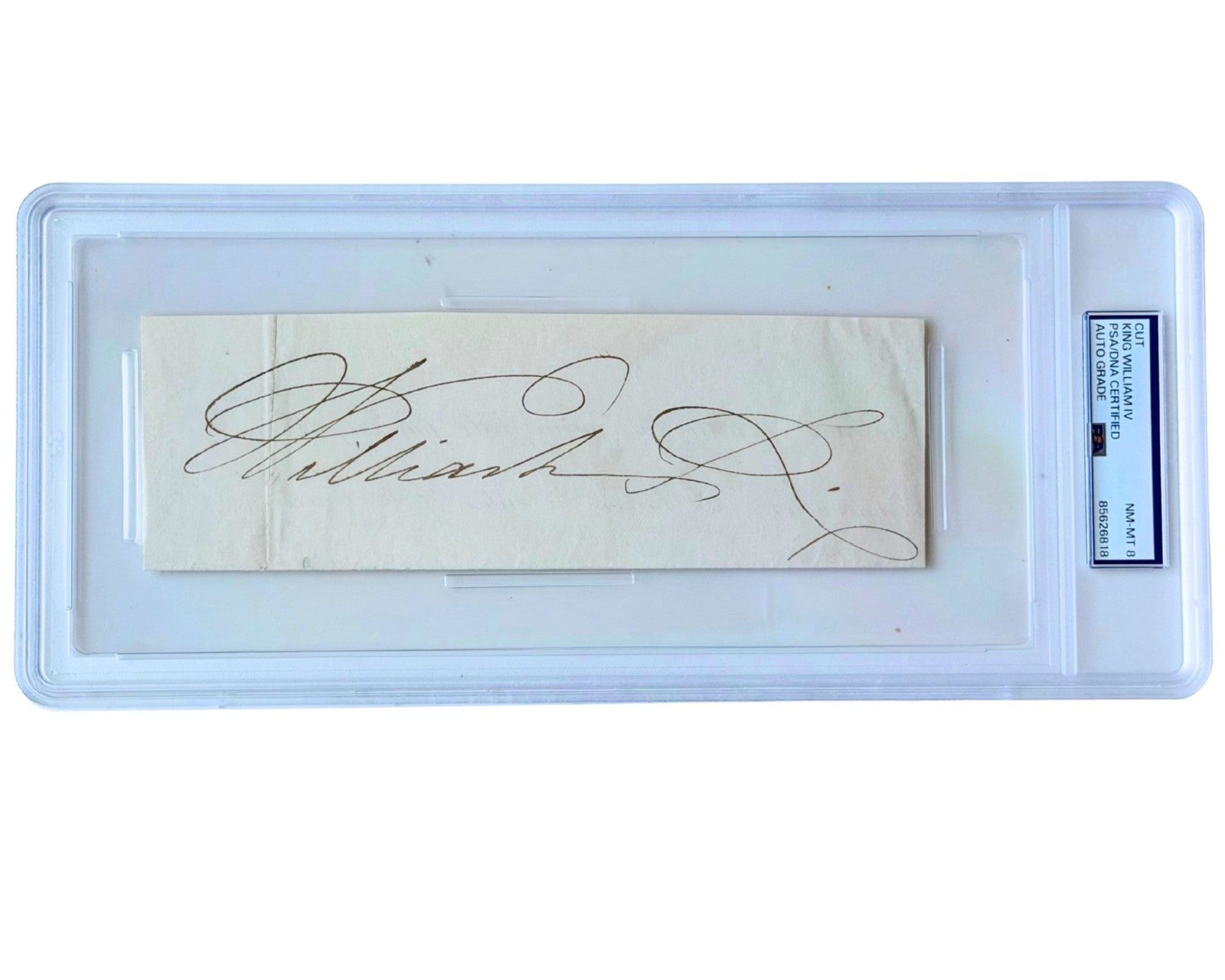 King William IV Signed Cut PSA 8 Autograph
