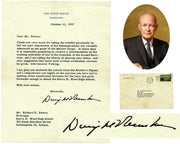 President DWIGHT EISENHOWER Signed Letter on Armed Services Training PSA Auto
