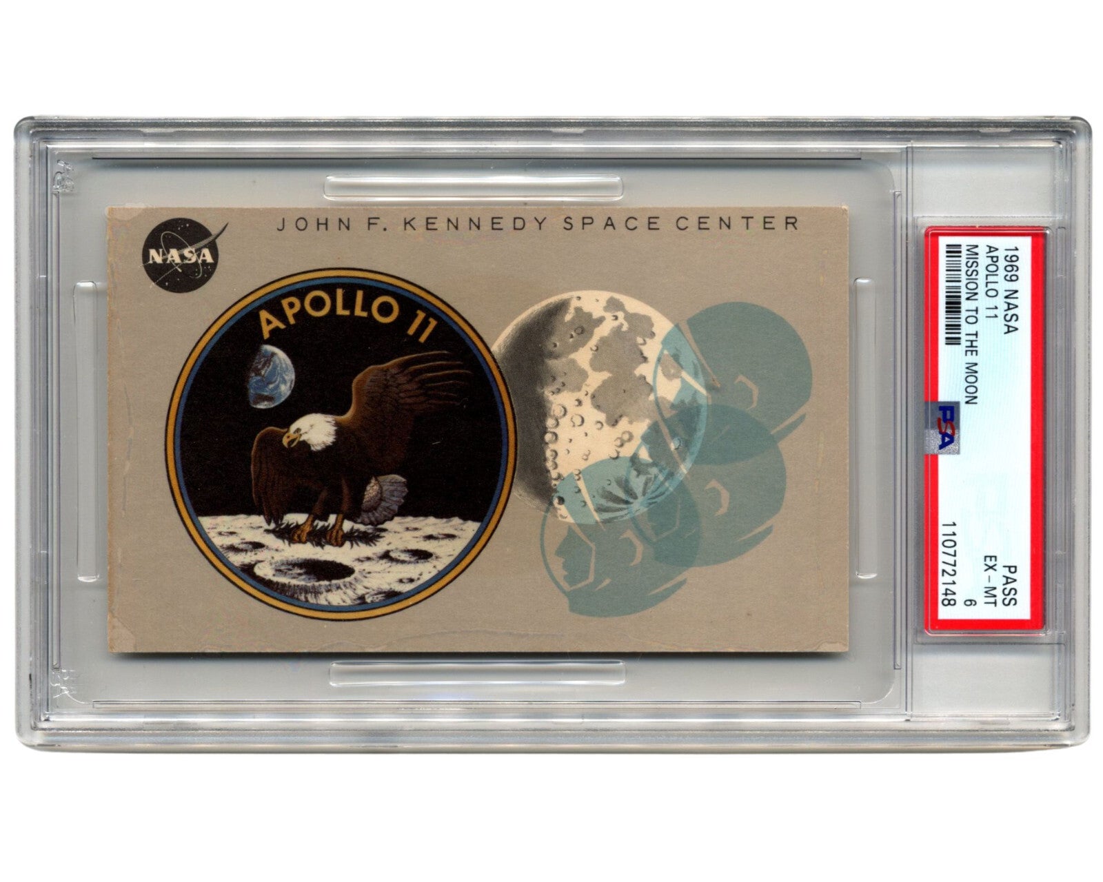 1969 APOLLO 11 Launch Pass / Ticket For NASA Mission to the Moon PSA 6