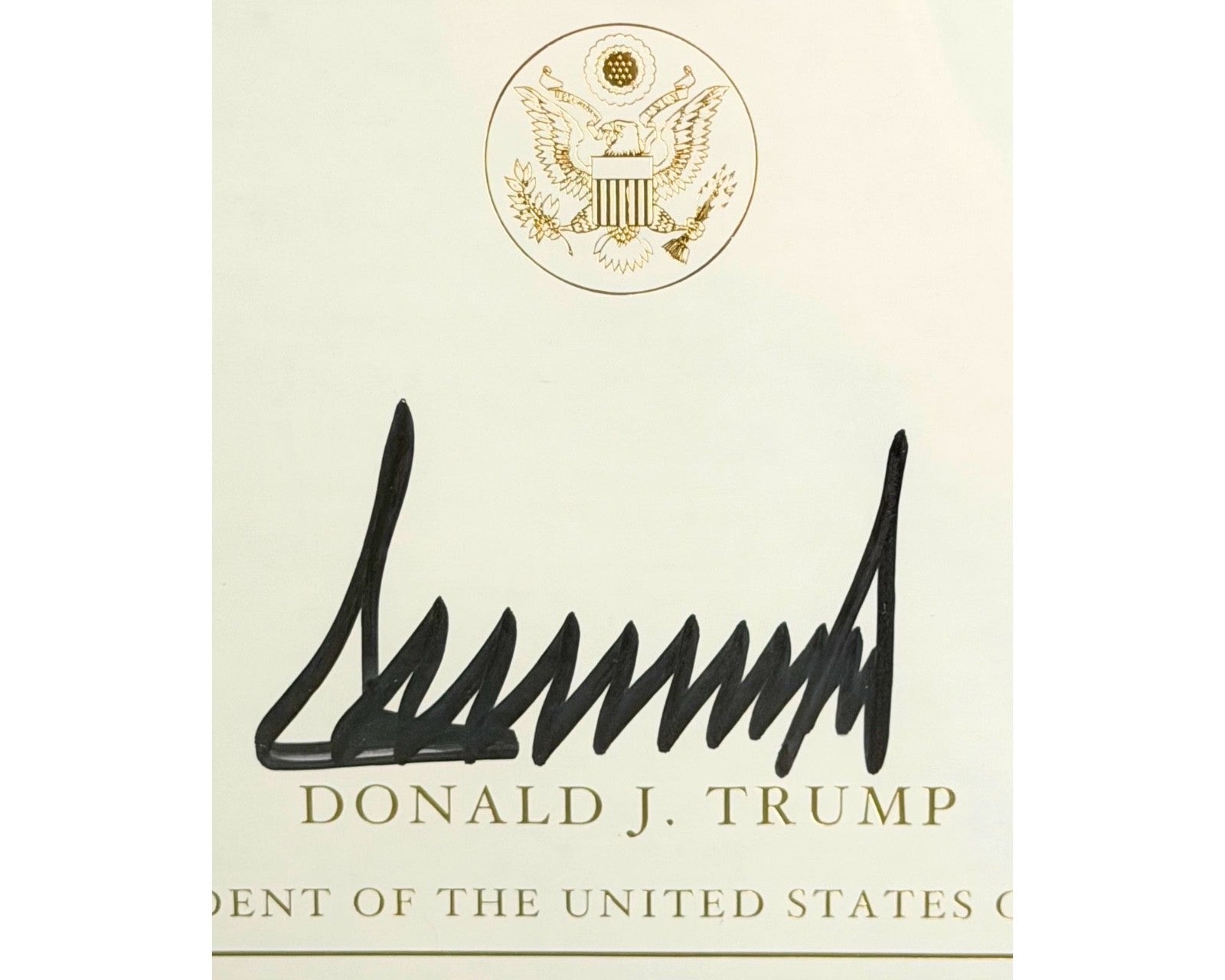President Donald Trump Signed Assassination Attempt Framed Display PSA Auto