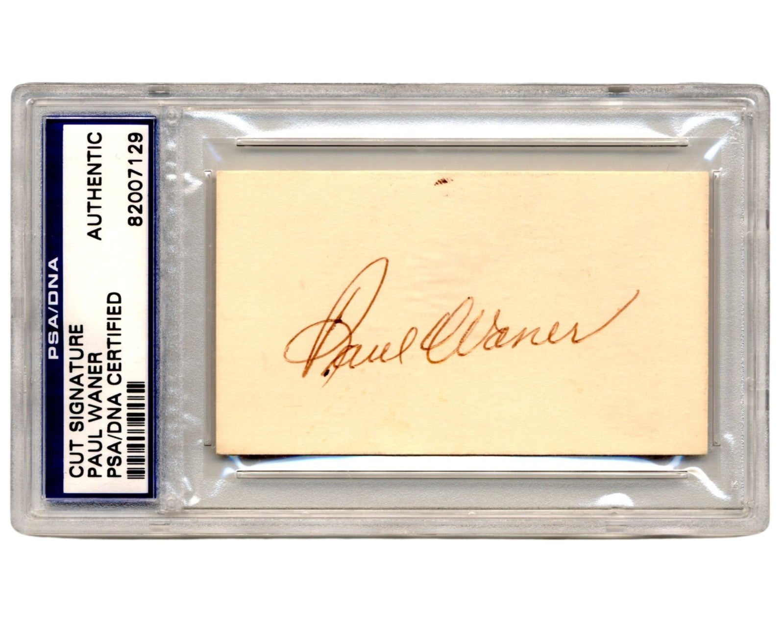 Pirates Legend & HOF Paul Waner Signed Cut Autograph PSA Auto