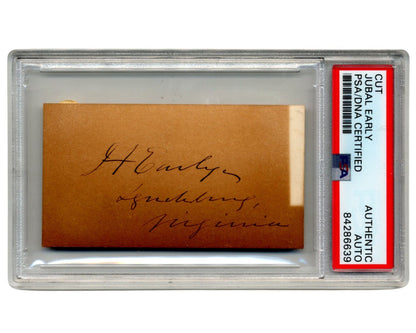 Civil War Confederate General Jubal Early Bold Signed Cut Autograph PSA Auto