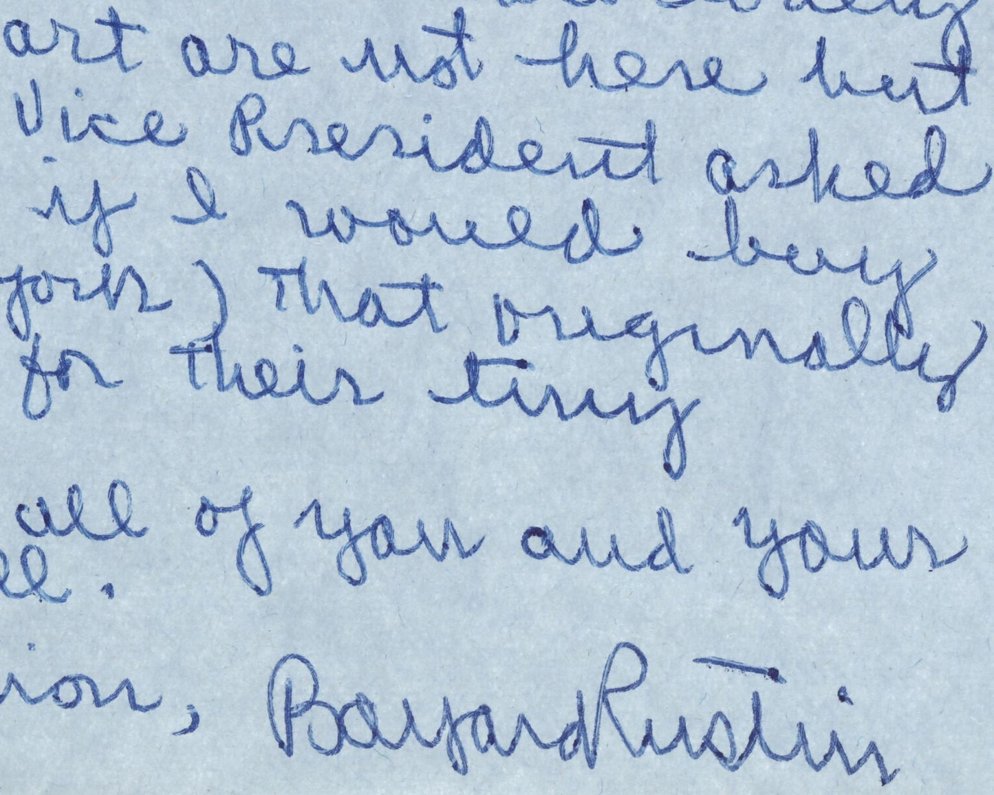 March on Washington Organizer BAYARD RUSTIN Signed Letter. Only Known Example!