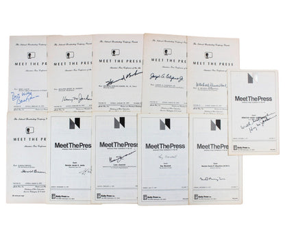 41 Meet the Press Signed Programs Kissinger Wallace Trudeau Goldwater McGovern +