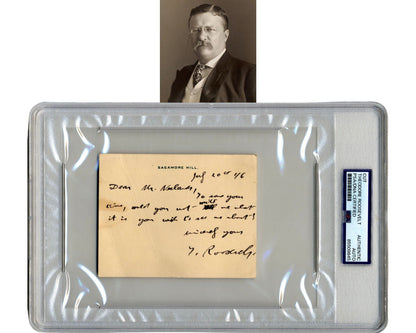 President Theodore Roosevelt Signed Handwritten Letter from Sagamore! PSA Auto