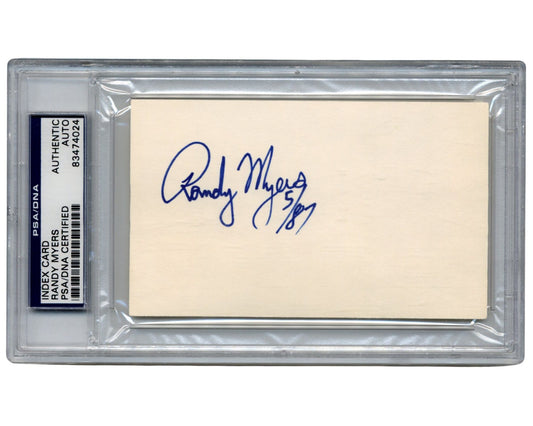 Randy Myers Signed Index Card PSA Auto - Cincinnati Reds “Nasty Boys” Bullpen!
