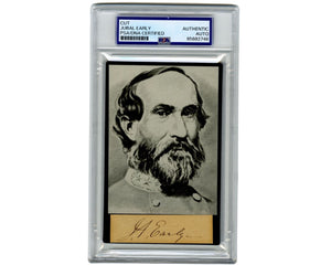 Civil War Confederate General Jubal Early Bold Signed Cut Display PSA Auto