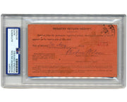 Unique President Woodrow Wilson Signed Registry Return Receipt PSA Auto