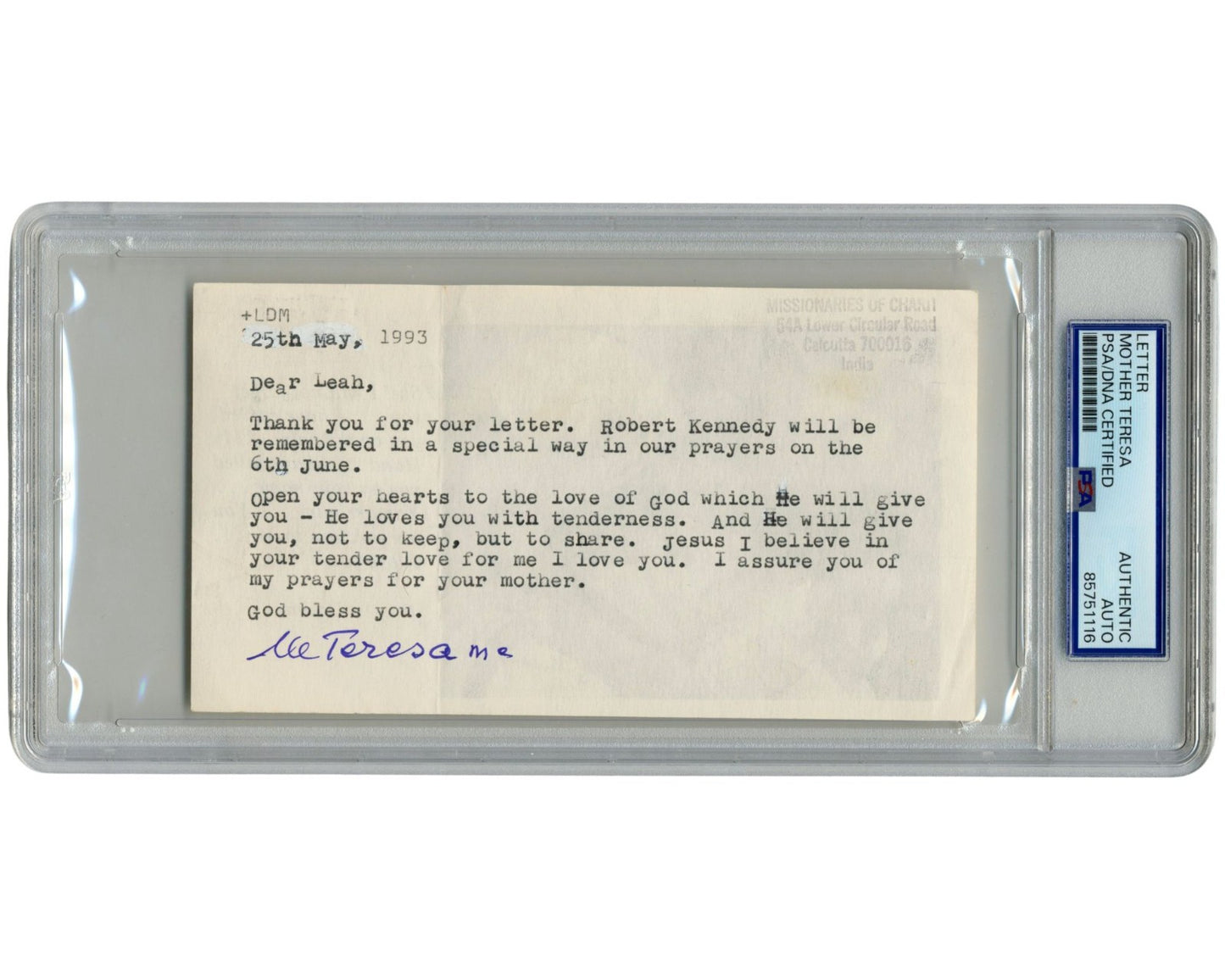 Saint Mother Teresa Prays for Robert F. Kennedy on Assassination Anniversary PSA