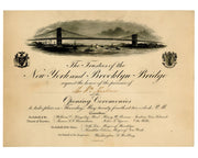 Brooklyn Bridge: Tiffany & Co. Engraved Invitation to the Opening Ceremonies