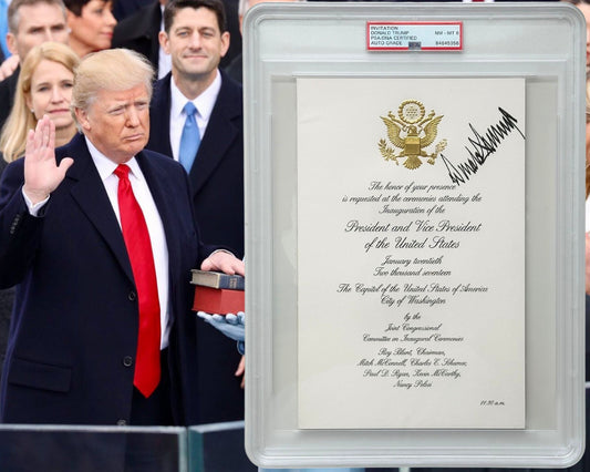 President Donald Trump Signed 2017 Inauguration Invitation PSA 8 - True Rarity!