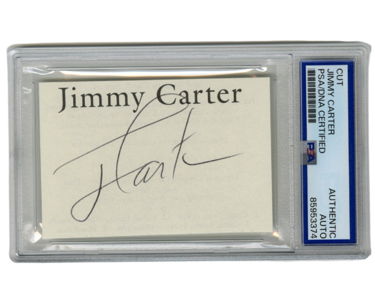 Jimmy Carter Signed Cut Autographed PSA/DNA Signature