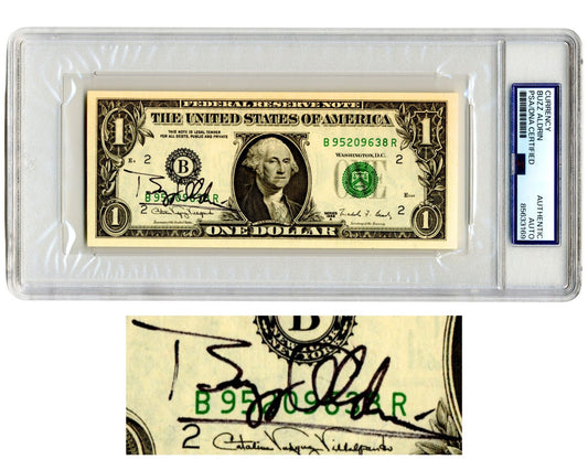 Apollo 11 Astronaut Buzz Aldrin Signed Currency $1 Dollar Bill PSA Auto