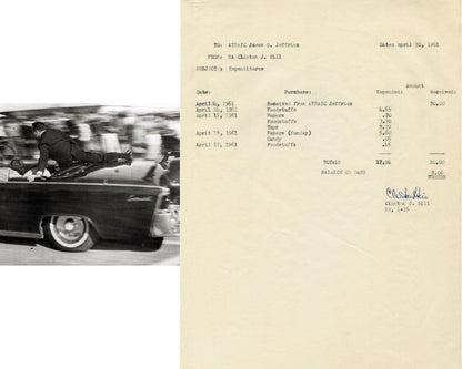 JFK Secret Service Clint Hill Files Expenses While Guarding Kennedy Family