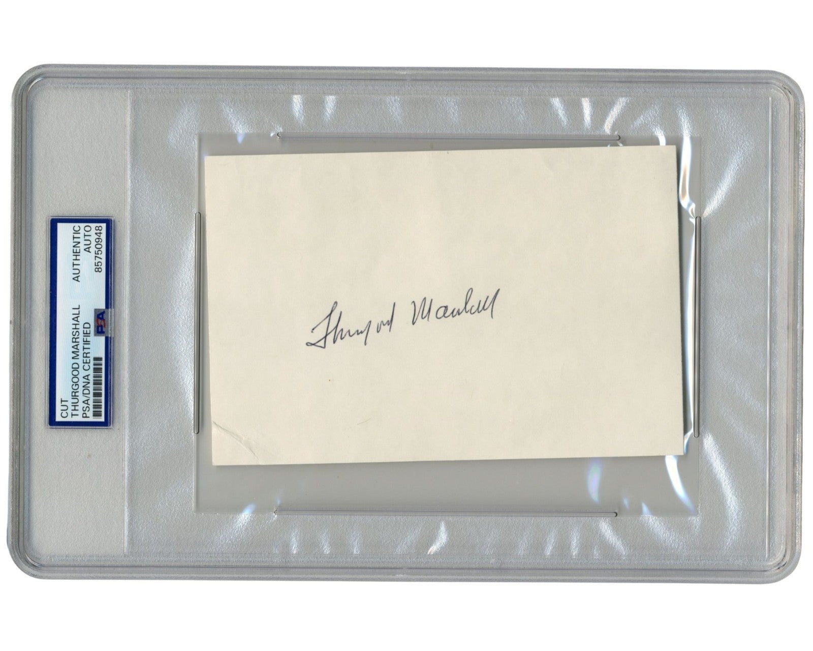 Supreme Court Justice Thurgood Marshall Large Signed Cut PSA Auto