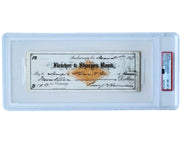 President Benjamin Harrison Signed Check PSA 8 Auto - Paying off Interest!