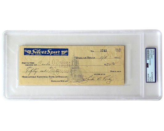 Jack Ruby Signed Check PSA Auto. Oswald Assassin! JFK Assassination