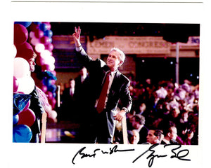 President George W. Bush Signed Presidential Rally Photograph PSA Autograph