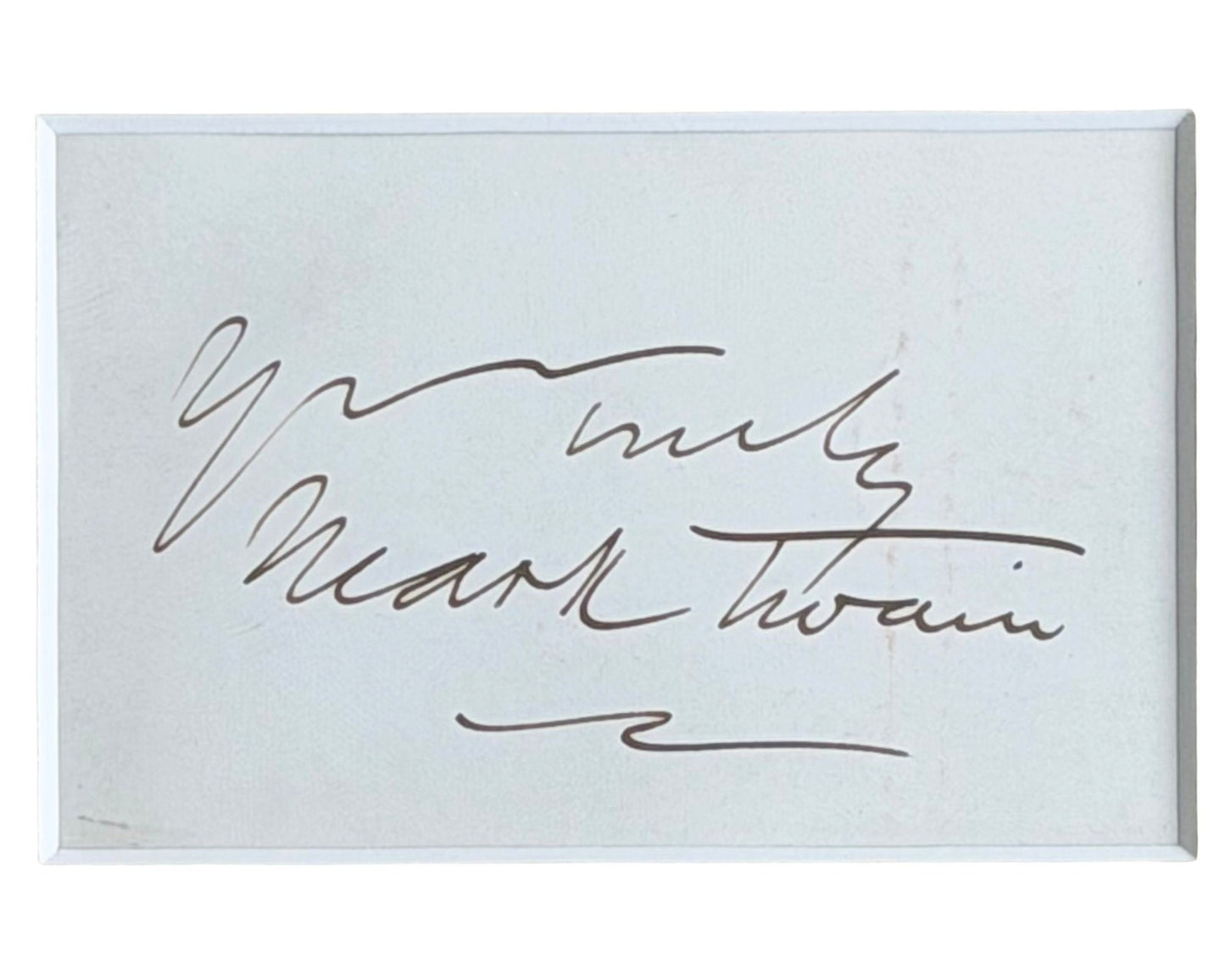 Gorgeous SAMUEL CLEMENS aka MARK TWAIN Signed & Framed Display BAS Auto