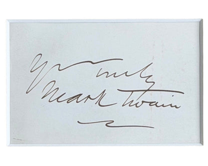 Gorgeous SAMUEL CLEMENS aka MARK TWAIN Signed & Framed Display BAS Auto