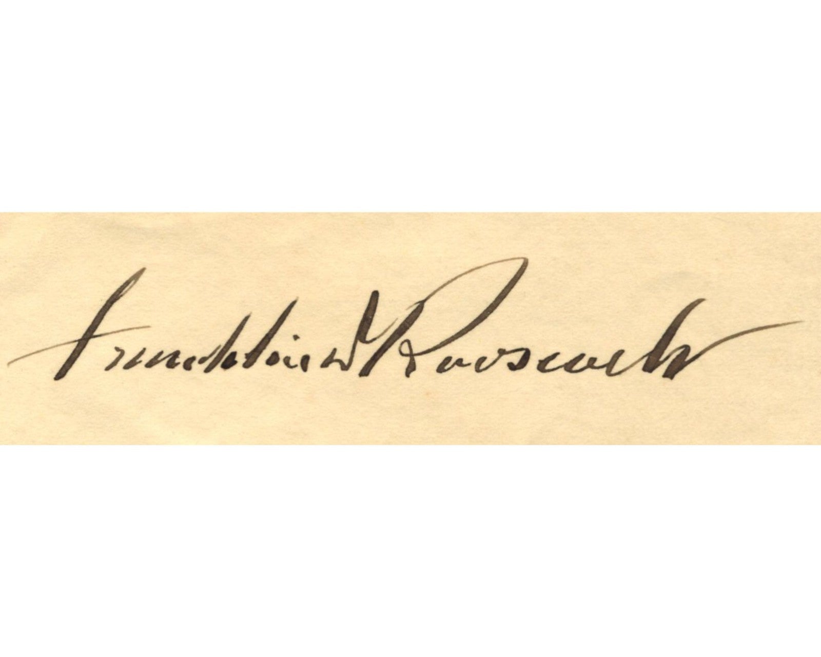 President Franklin D. Roosevelt Signed Letter as Governor of NY PSA Auto