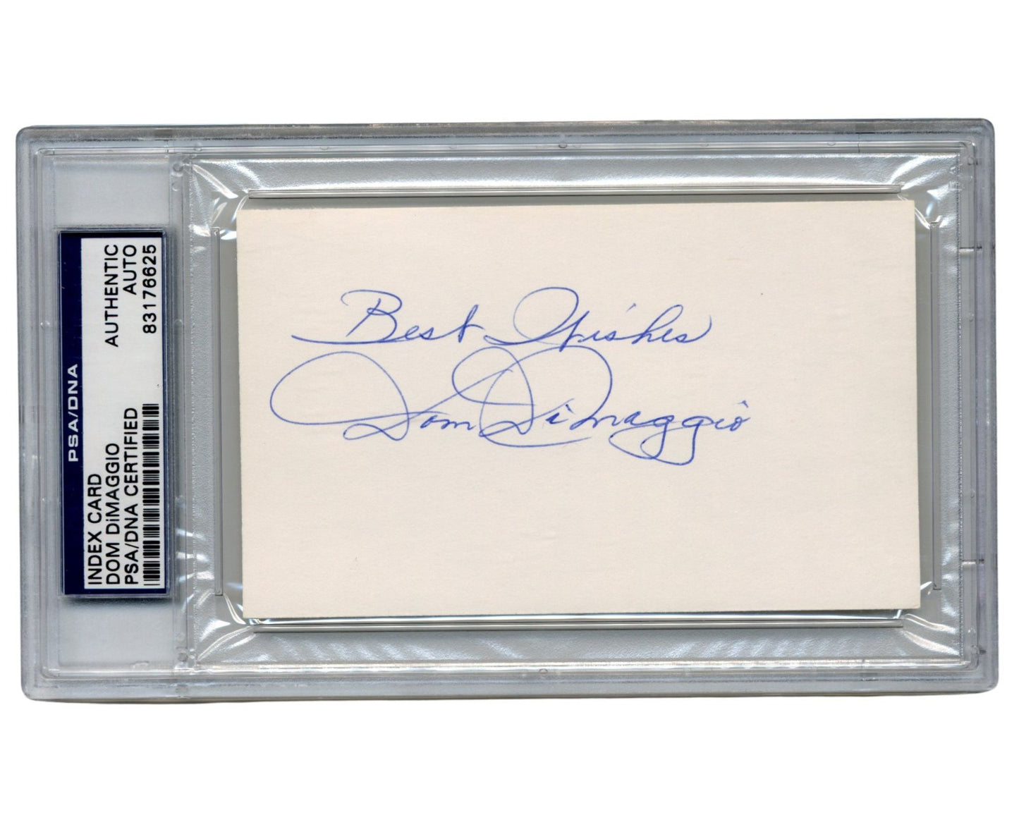 DiMaggio Brothers! Joe, Dom & Vince DiMaggio Signed Index Card Group! PSA Auto