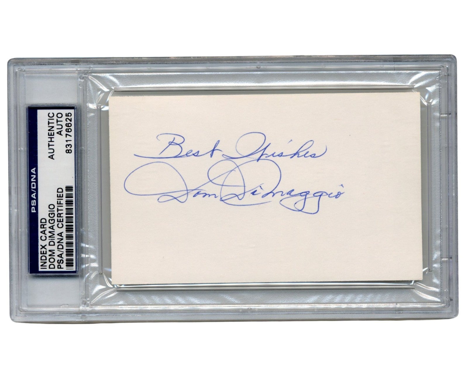 DiMaggio Brothers! Joe, Dom & Vince DiMaggio Signed Index Card Group! PSA Auto