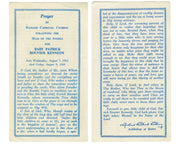 Rare Patrick Kennedy Prayer Card for Mass by Richard Cardinal Cushing