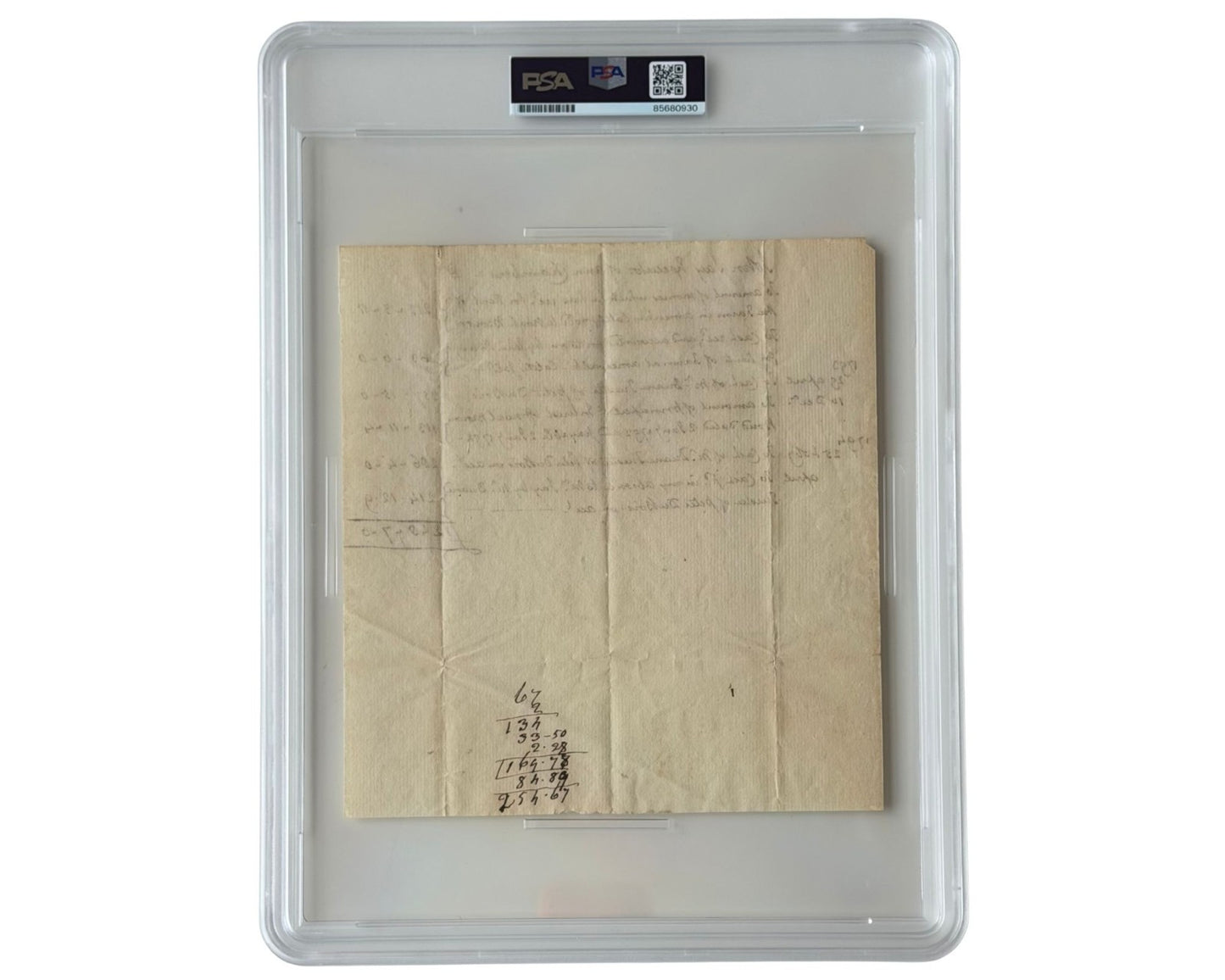 First Chief Justice John Jay Twice Signed Handwritten Document PSA Gem Mint 10