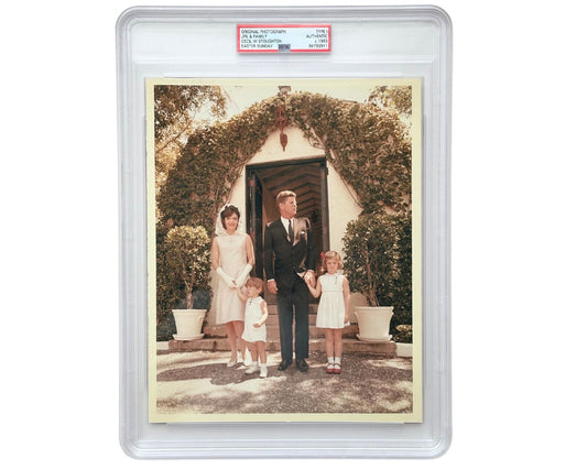 President John F. Kennedy & Family on Easter PSA Type 1 Iconic Photograph