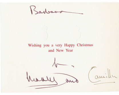 KING CHARLES III & QUEEN CONSORT CAMILLA Signed Christmas Card PSA Auto