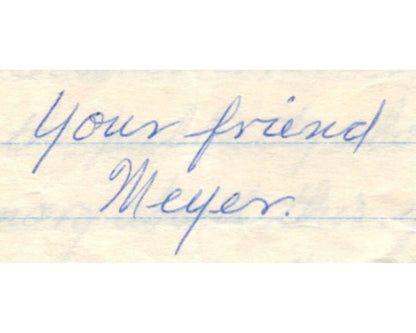 Meyer Lansky Signed Letter "Police Protection From Crim. Mob. F* Burg" PSA Mob!