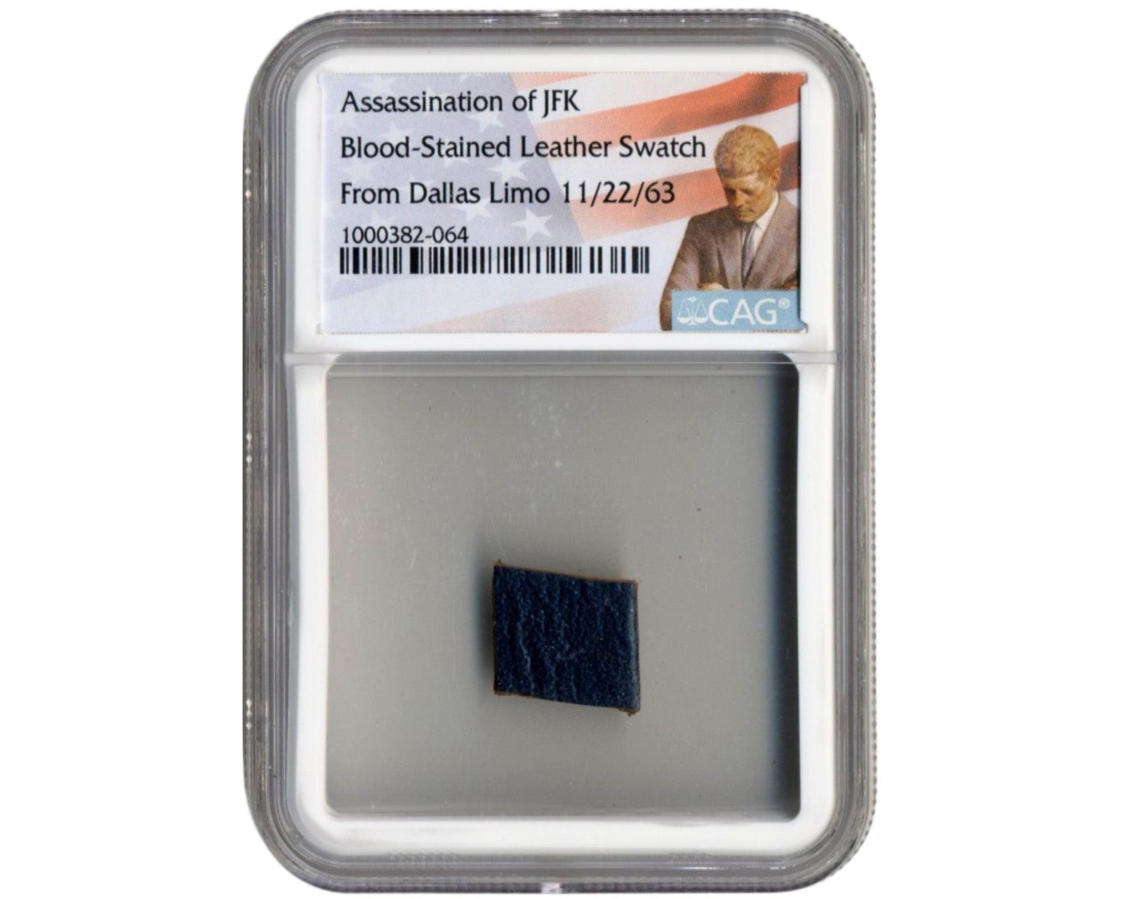 President John F. Kennedy Assassination Blood Stained Piece from Dallas Limo CAG