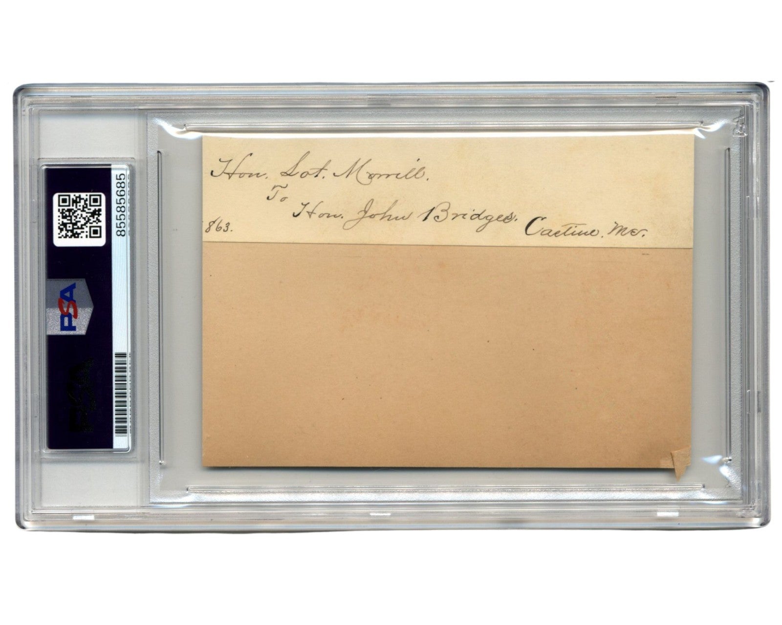 Vice President Schuyler Colfax Signed Free Frank, Grant's VP, Gorgeous Cover PSA