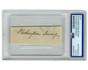 Author Washington Irving Bold Signed Cut PSA Auto - He Wrote Sleepy Hollow!