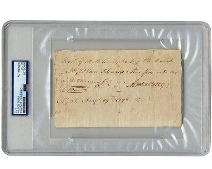 AARON BURR * JSA * With Sons of Liberty Member Autograph Legal Document Signed