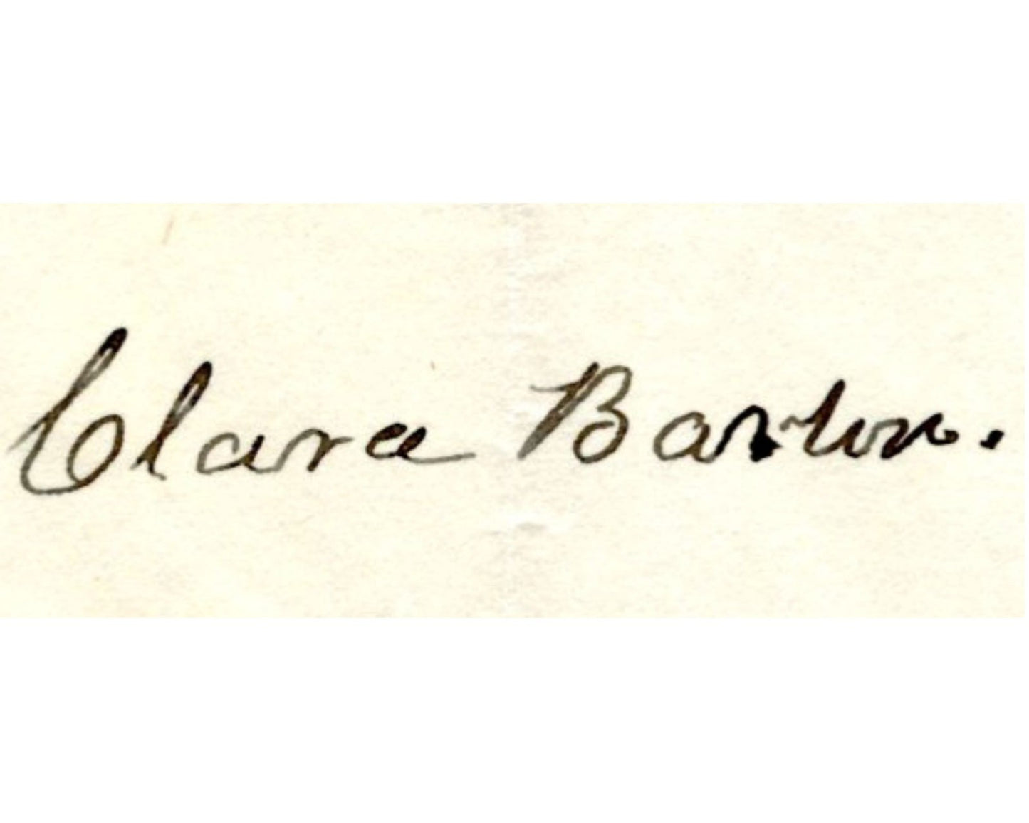 Clara Barton Signed Letter "no one can control your interests.." PSA Auto