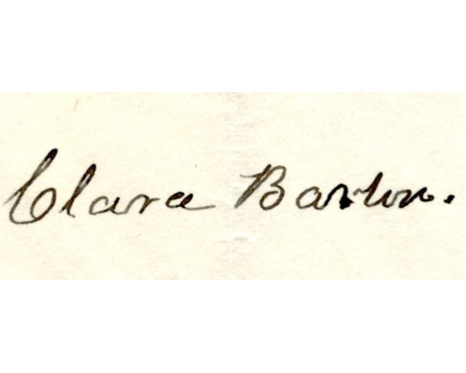 Clara Barton Signed Letter "no one can control your interests.." PSA Auto