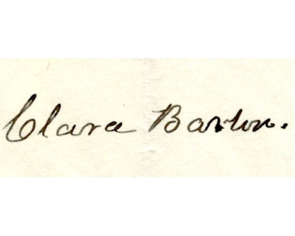Clara Barton Signed Letter "no one can control your interests.." PSA Auto
