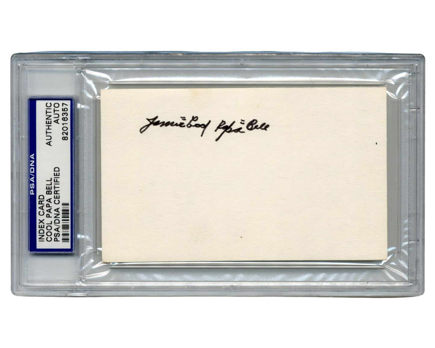 James "Cool Papa" Bell Signed Index Card - Negro League Icon! PSA Auto